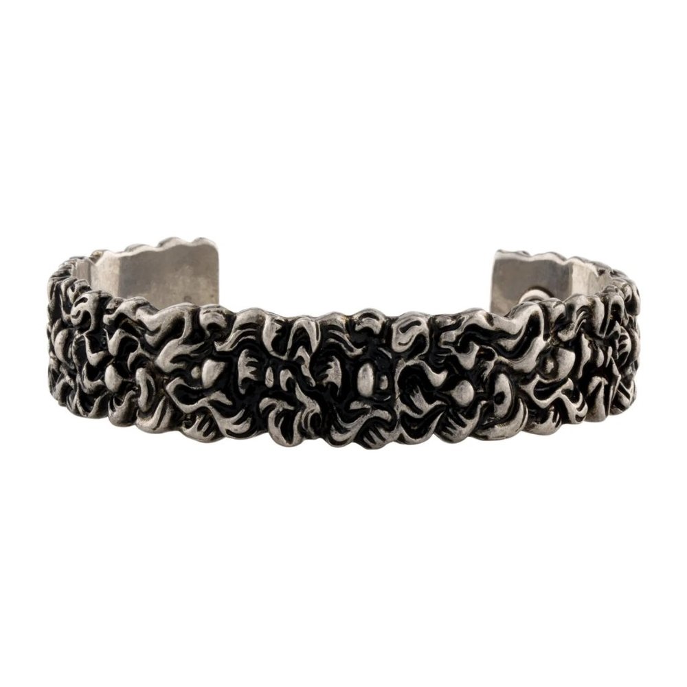 Gucci Lionhead Mane Cuff Bracelet in Silver - Picture 1 of 3